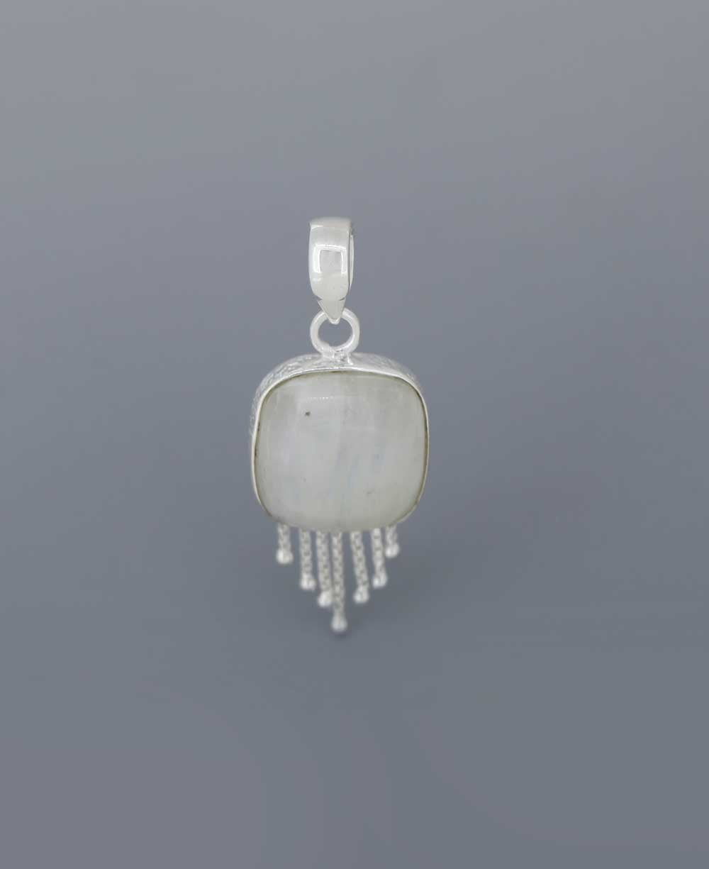 Sterling Silver Moonstone Chandelier Pendant - Charms & Pendants