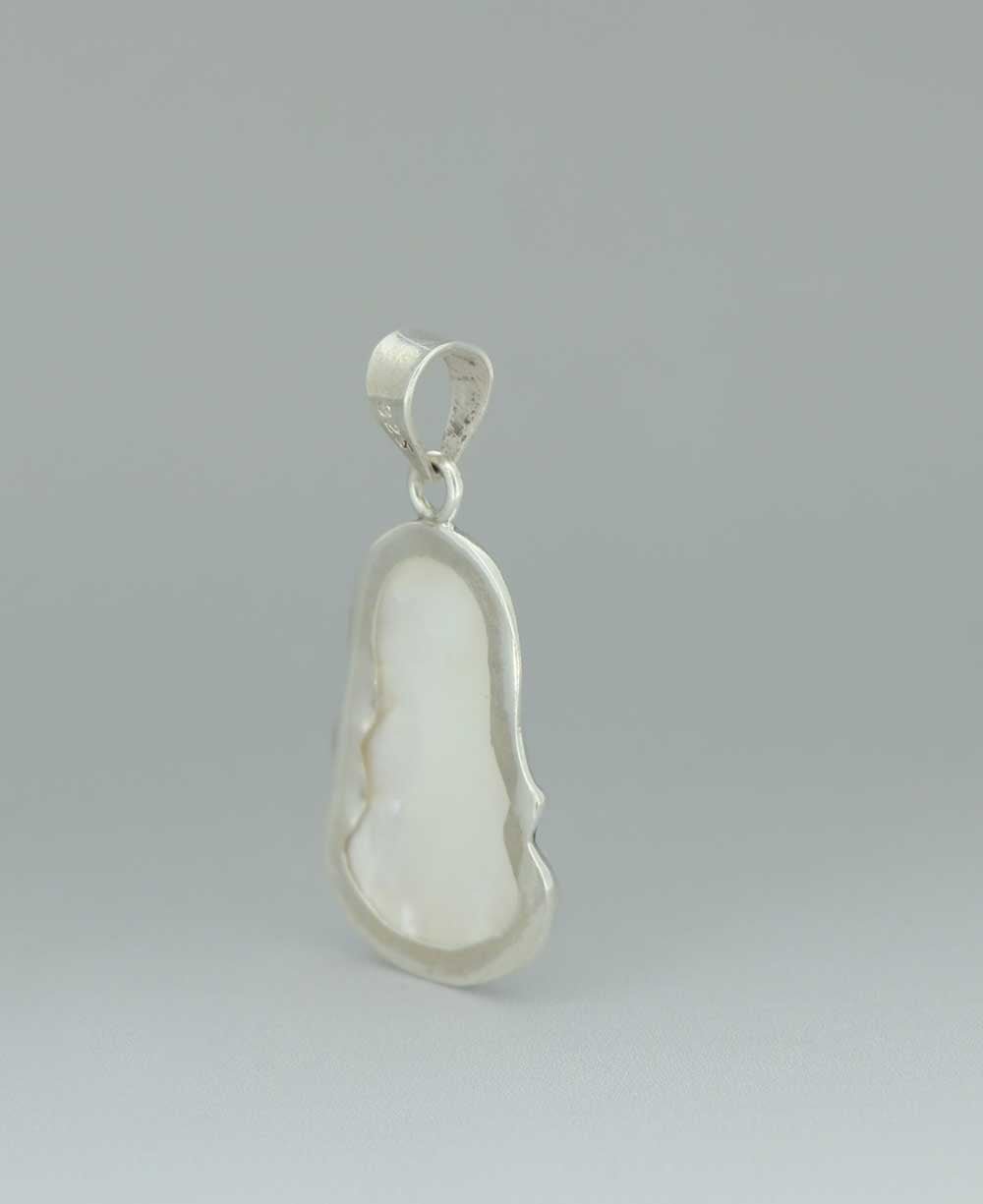 Sterling Silver Mother of Pearl Kwan Yin Pendant - Charms & Pendants