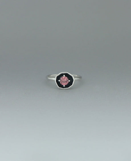 Sterling Silver Pink Tourmaline Ring - Rings 6