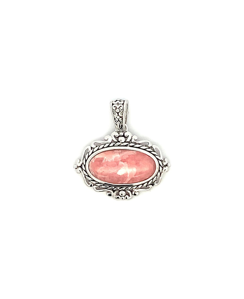 Sterling Silver Rhodochrosite Pendant - Charms & Pendants