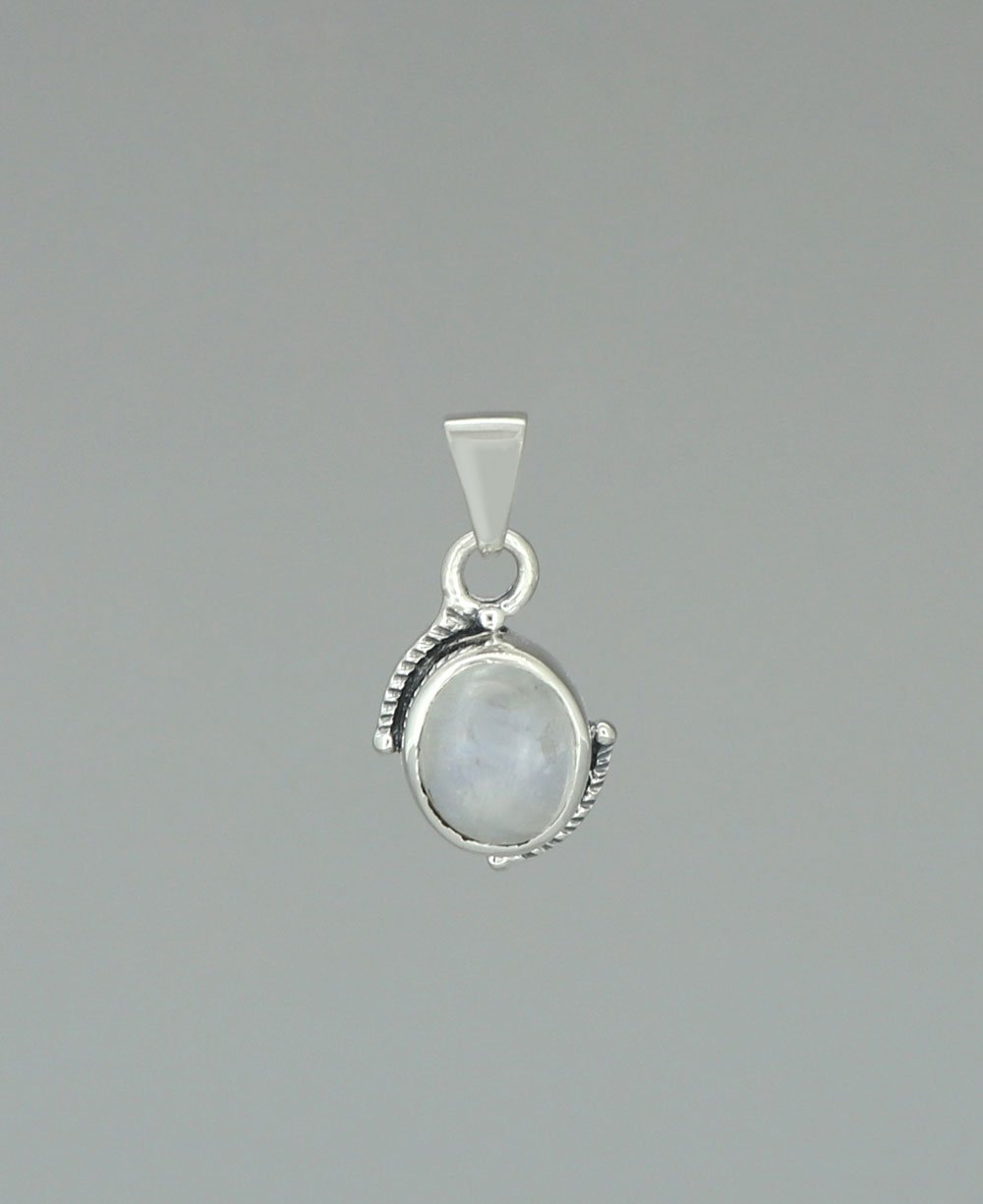 Sterling Silver Small Moonstone Pendant - Charms & Pendants