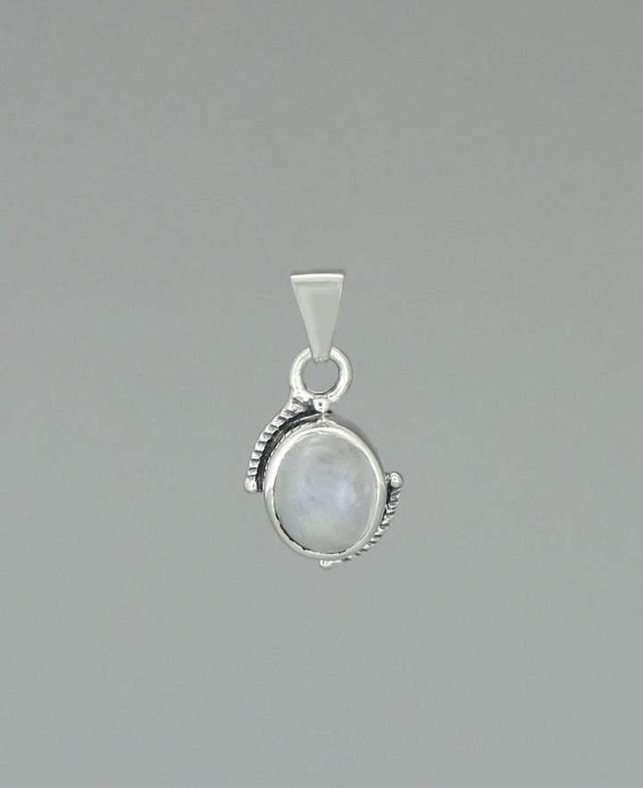 Sterling Silver Small Moonstone Pendant - Charms & Pendants