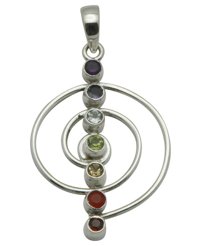 Sterling Silver Spiral Chakra Pendant -