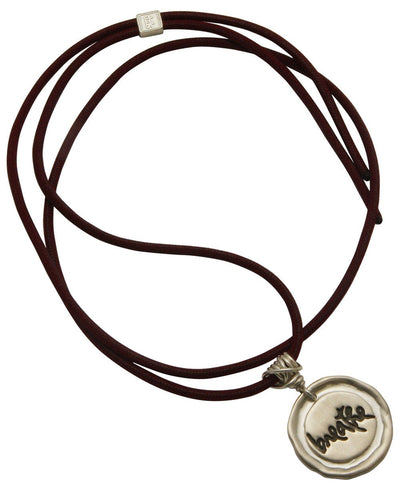Sterling Silver Thich Nhat Hanh Breathe Necklace - Necklaces
