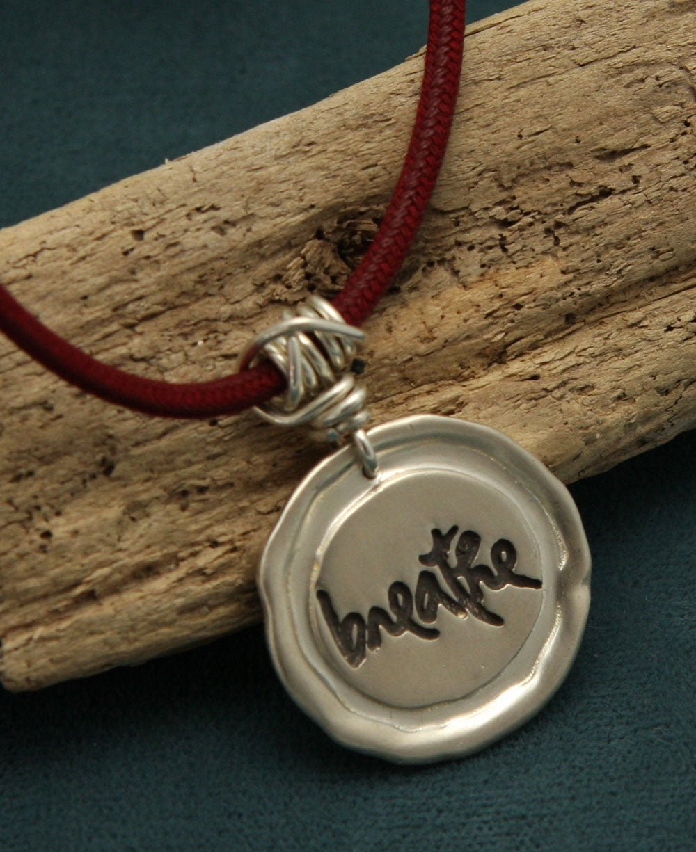 Sterling Silver Thich Nhat Hanh Breathe Necklace - Necklaces
