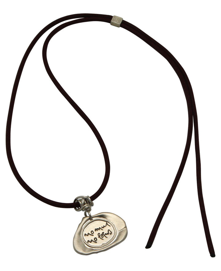 Sterling Silver Thich Nhat Hanh Pendant Necklace, No Mud, No Lotus - Necklaces