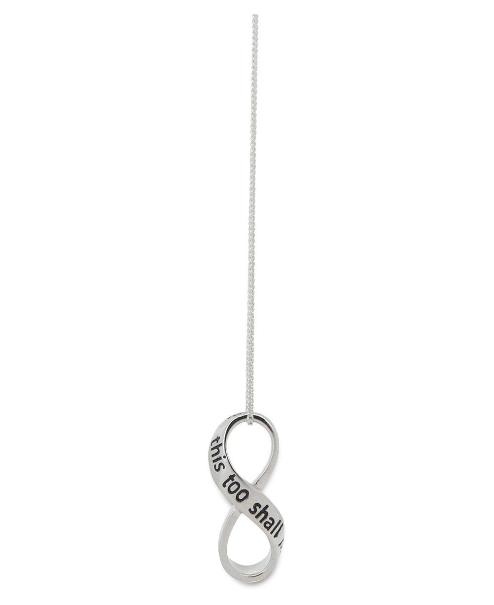 Sterling Silver This Too Shall Pass Infinity Necklace - Necklaces