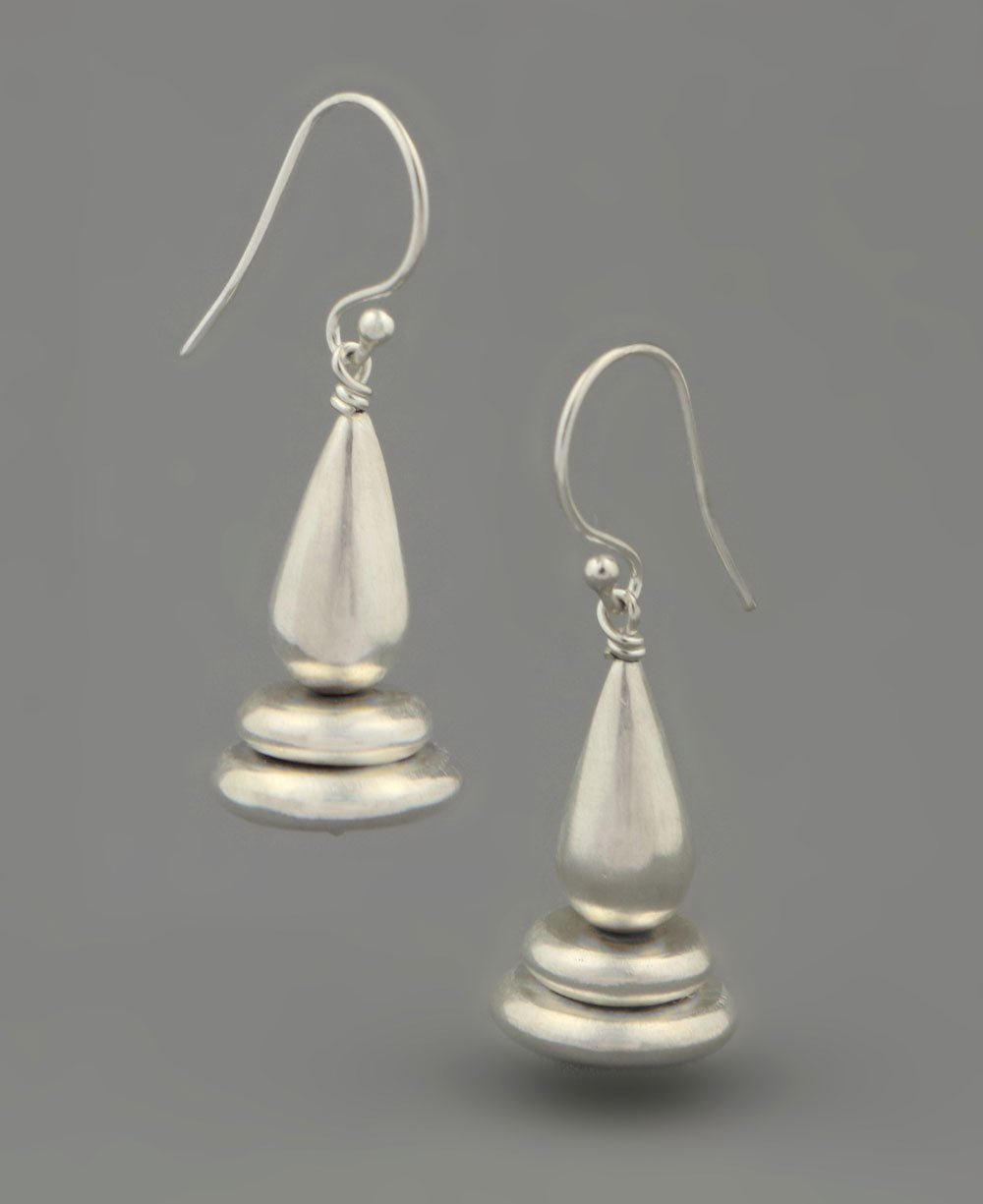 Sterling Silver Zen Cairn Inspired Earrings - Earrings