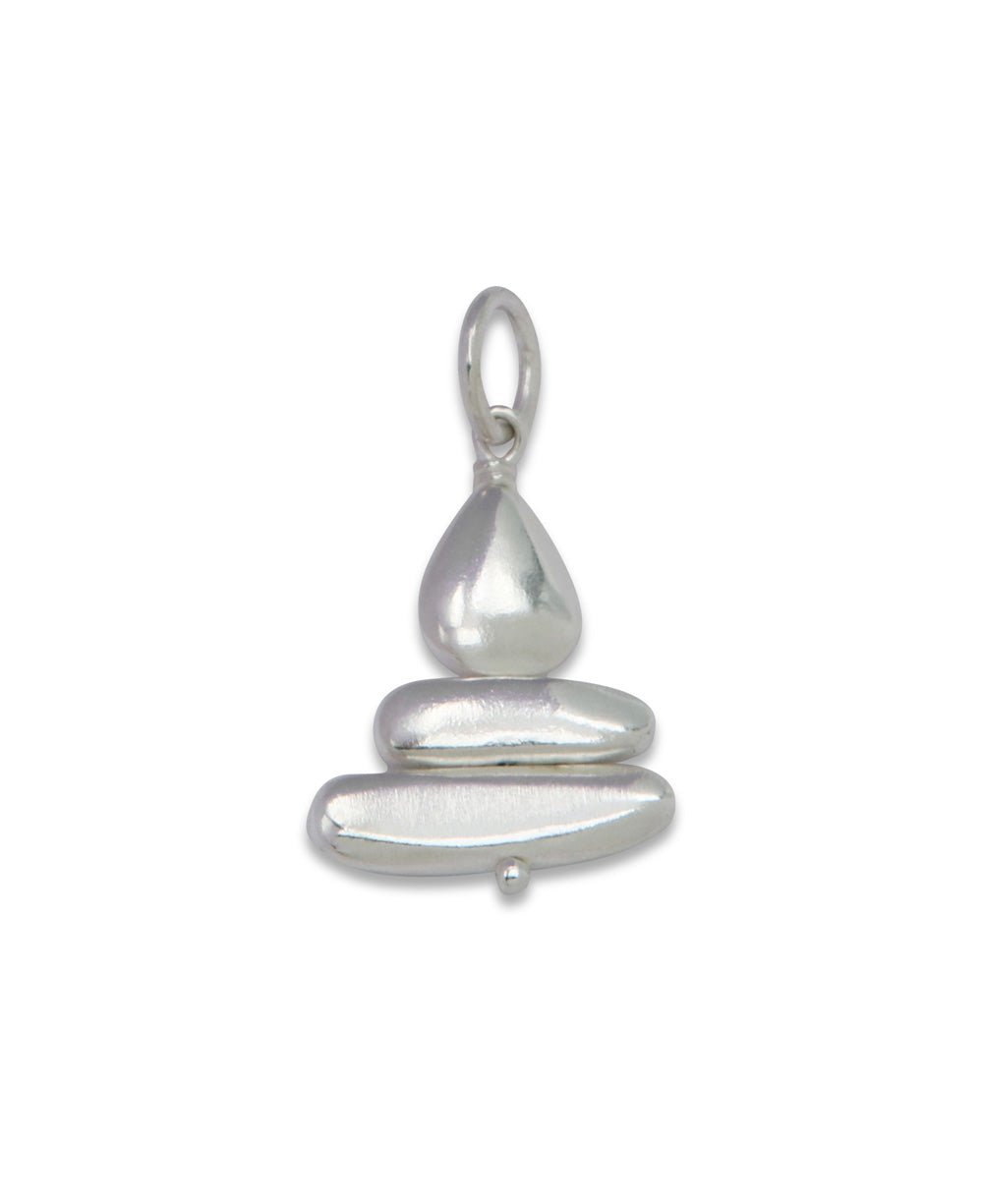 Sterling Silver Zen Cairn Pendant - Charms & Pendants