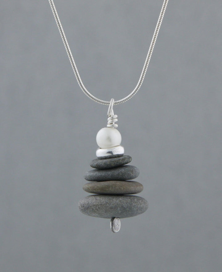 Stone Cairn Pearl Pendant, USA - Charms & Pendants