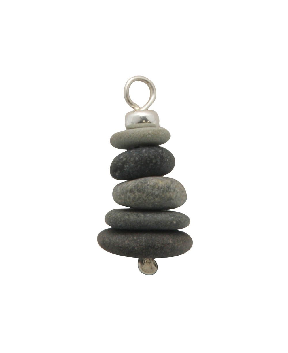 Stone Cairn Pendant, Made in USA - Charms & Pendants