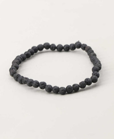 Stretch Lava Beads Adjustable Bracelet - Bracelets 4mm