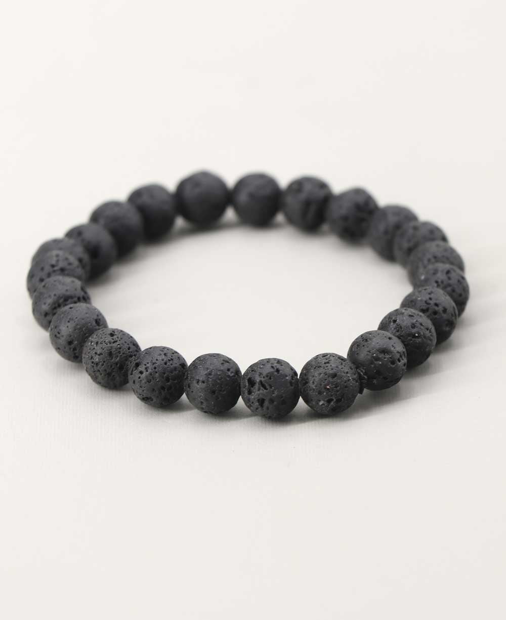 Stretch Lava Beads Adjustable Bracelet - Bracelets 8mm