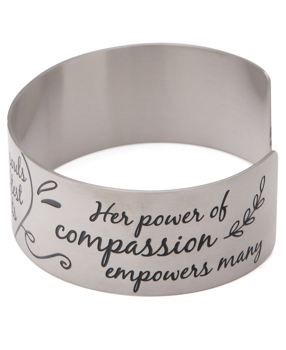 Strongest Souls Have Softest Hearts Inspirational Cuff Bracelet - Bracelets