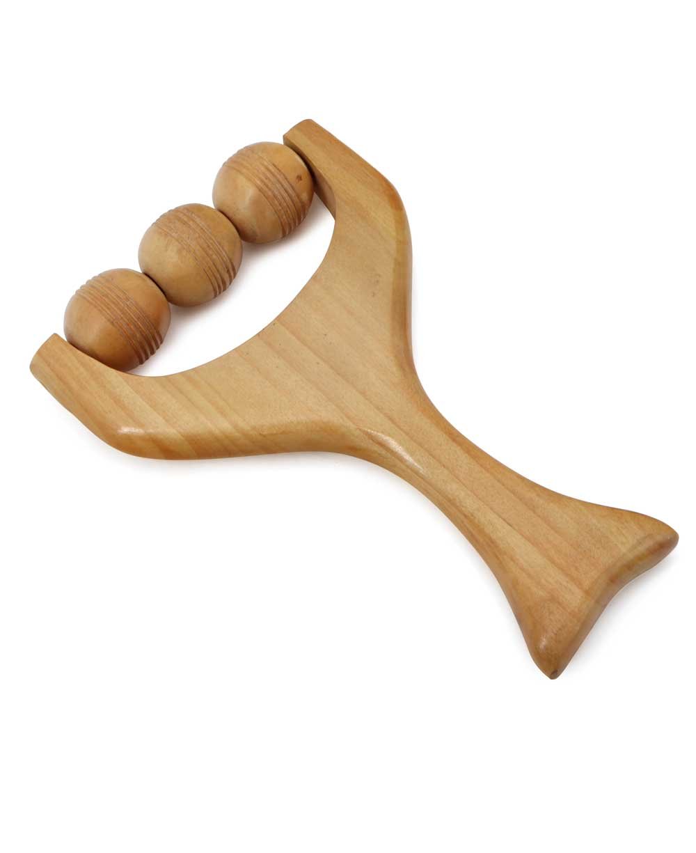 Sustainable Haldu Wood Handheld Roller Massager - Manual Massage Tools
