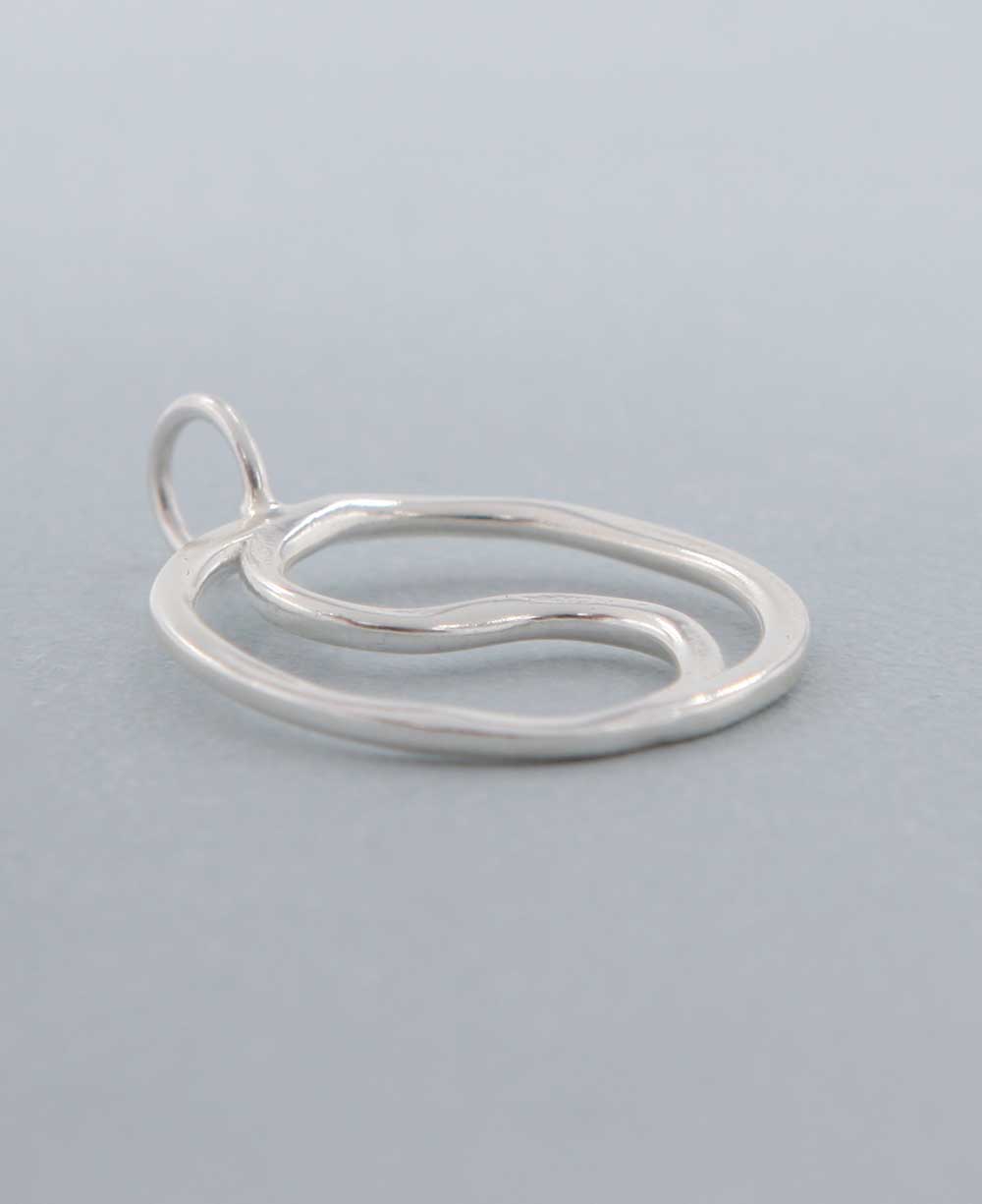Textured Sterling Silver Yin Yang Pendant - Charms & Pendants