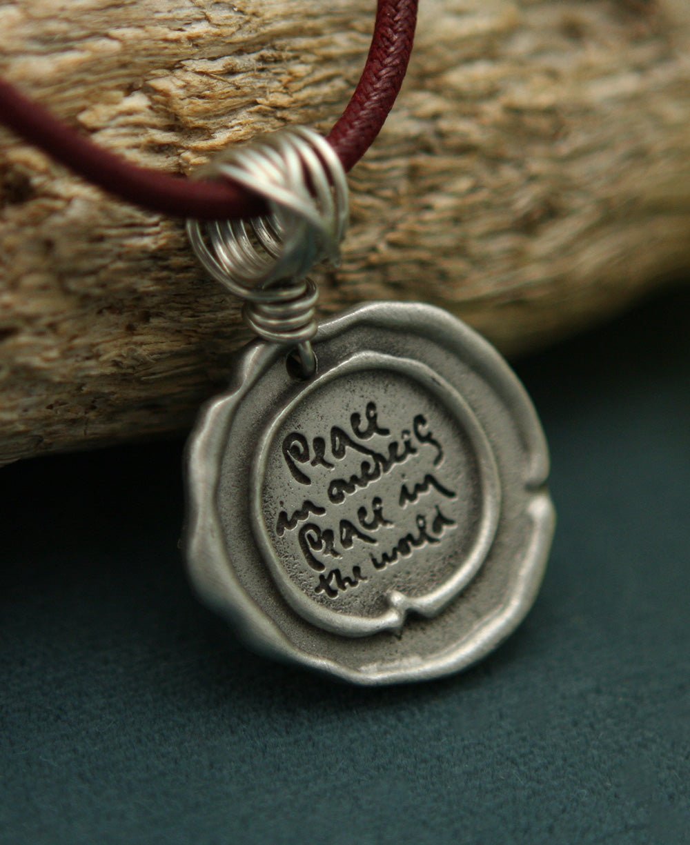 Thich Nhat Hanh Peace Quote Pendant Necklace - Necklaces