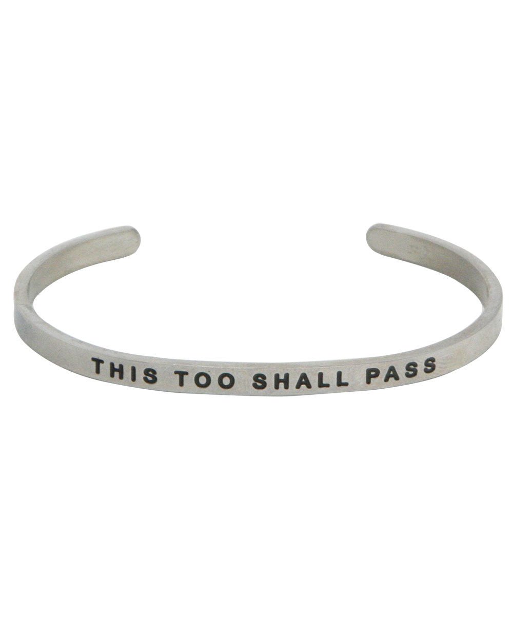 This Too Shall Pass Inspirational Cuff Bracelet - Bracelets