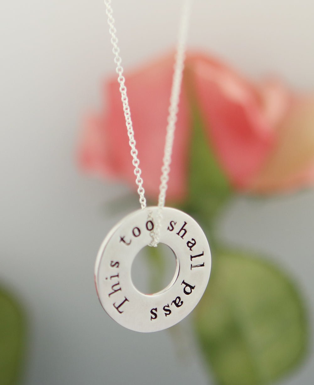 This Too Shall Pass Reversible Mantra Necklace - Necklaces