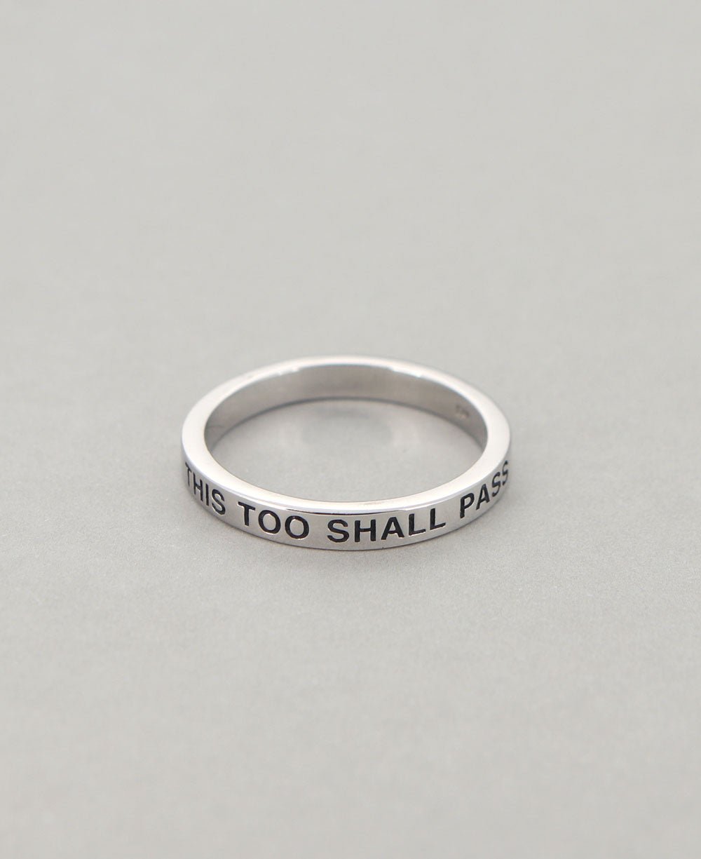 This Too Shall Pass Sterling Silver Bands Ring - Rings Size 6