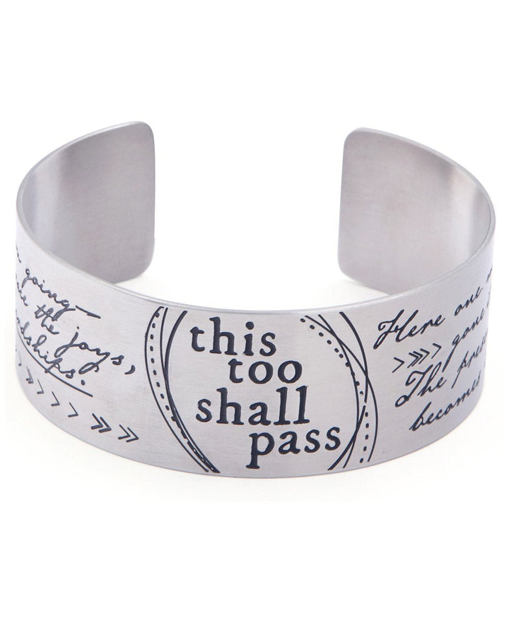 This Too Shall Pass Wide Cuff Bracelet - Bracelets