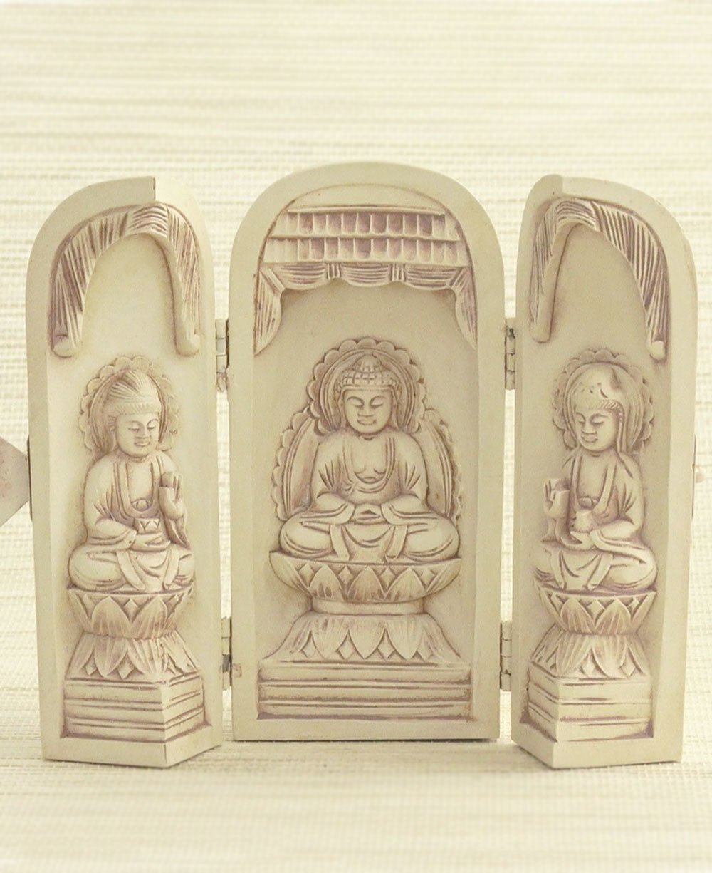 Three Panel Artistic Buddha Statue - Sculptures & Statues