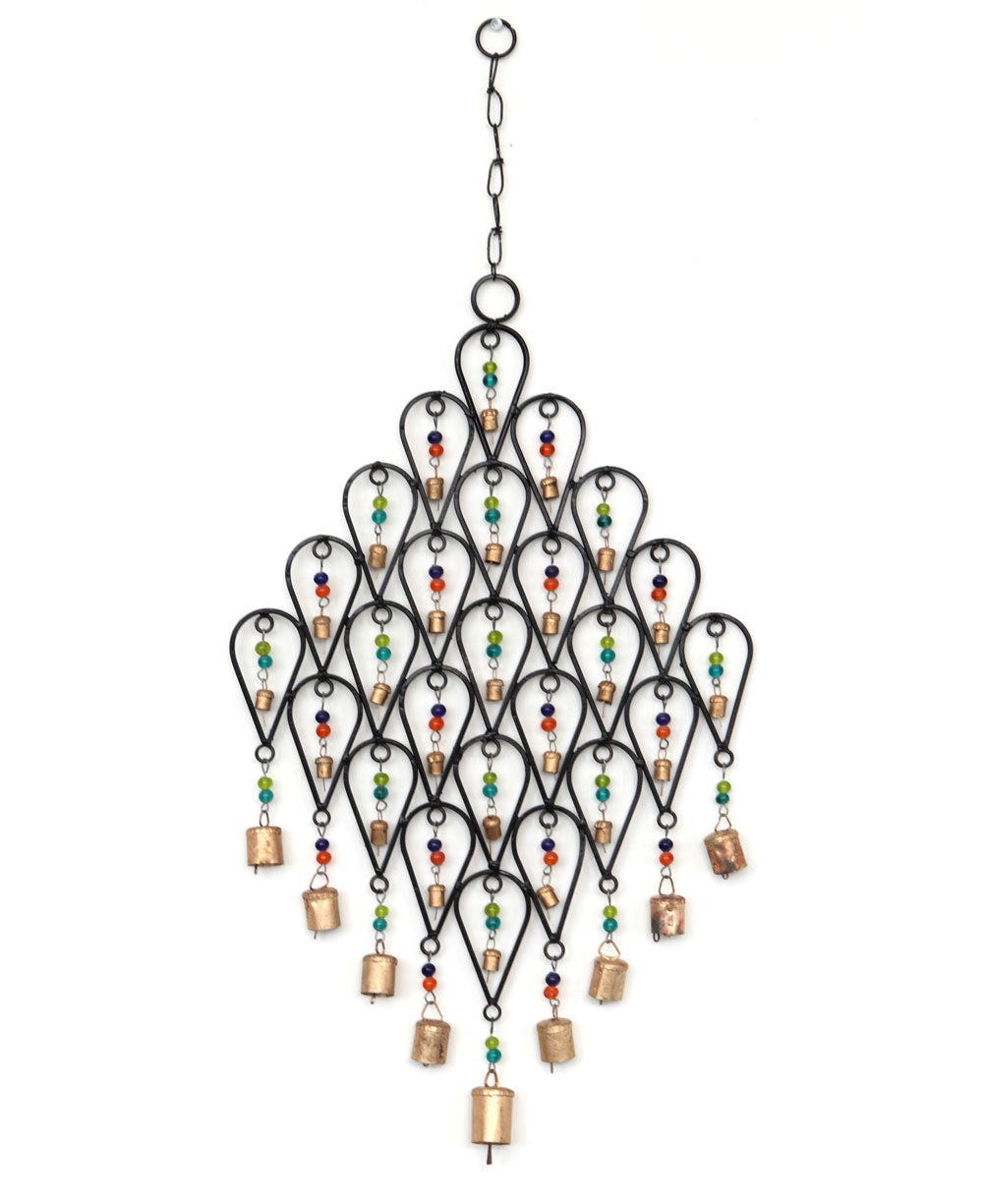 Traditional Bells And Beads Wall Hanging Chime – Buddha Groove