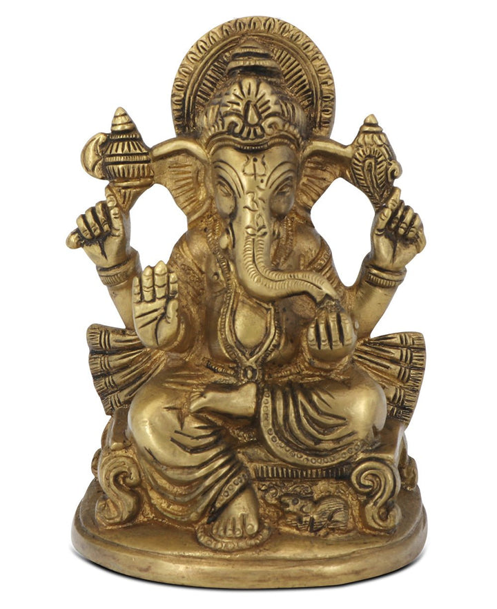 Traditional Ganesh Brass Statue - Sculptures & Statues