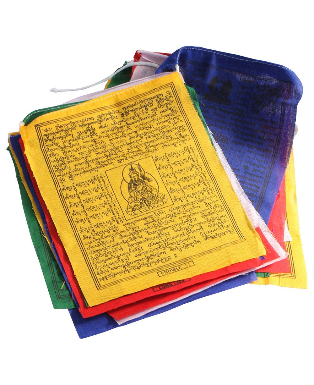Traditional Tibetan Prayer Flags with Blessings -