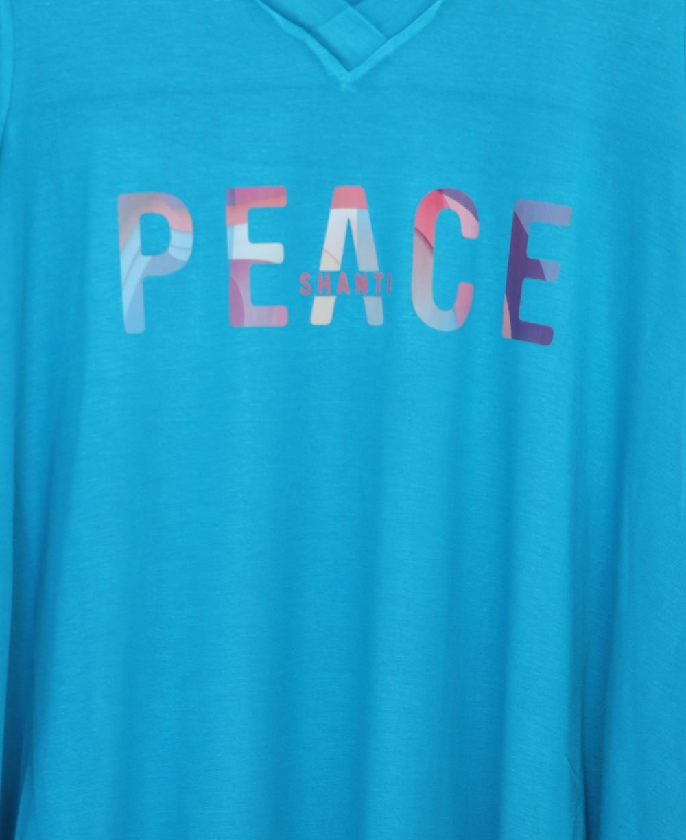 Tranquility Tunic Top with Peace, Shanti Inspirational Design - Shirts & Tops S