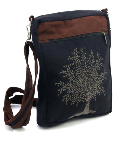 Tree of Life Crossbody Bag - Handbags Black