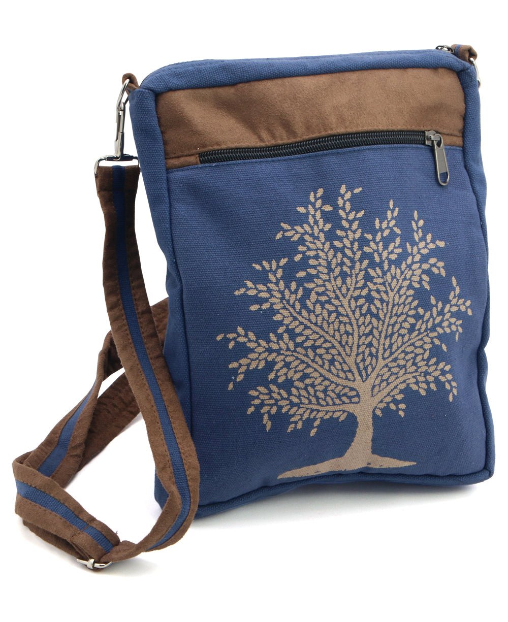 Tree of Life Crossbody Bag - Handbags Blue