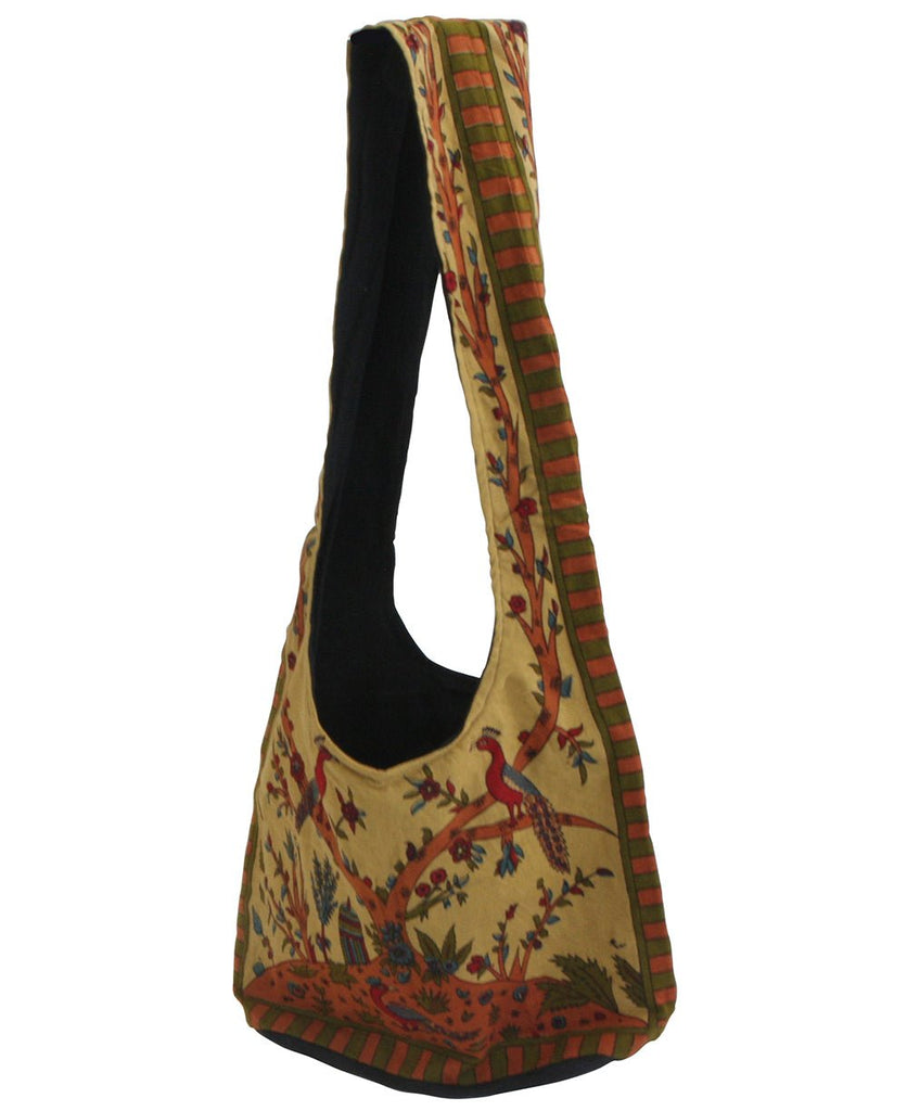 Buddha Groove Tree of Life Indian Folk Art Messenger Bag