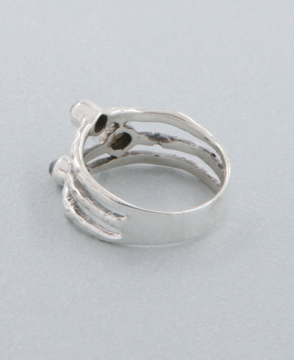 Triple Stone Labradorite Ring, Sterling Silver - Rings Size 7