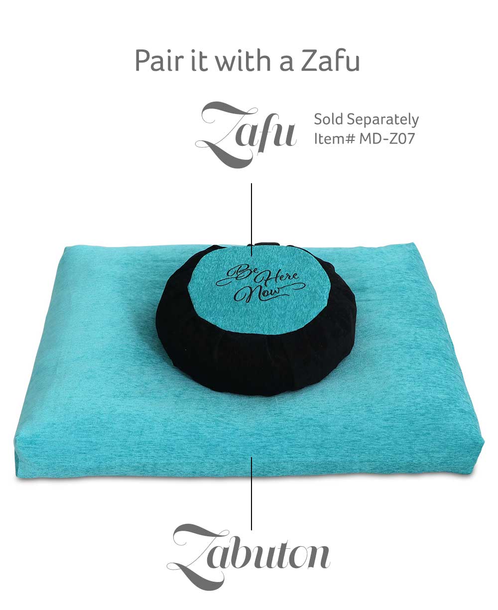 Turquoise Blue Zabuton Meditation Cushion - Massage Cushions