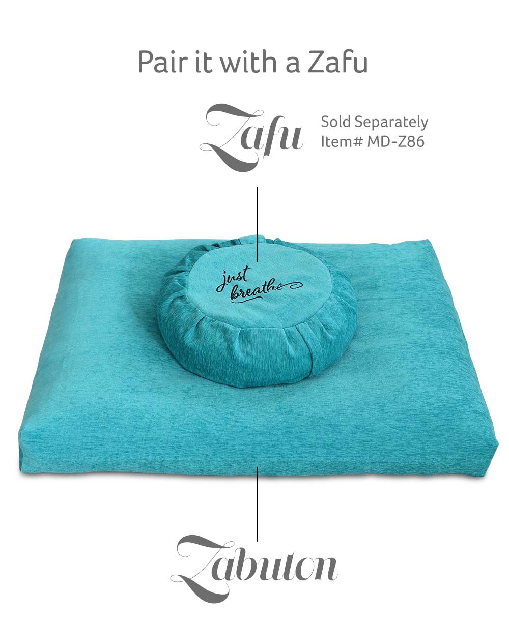 Turquoise Blue Zabuton Meditation Cushion - Massage Cushions