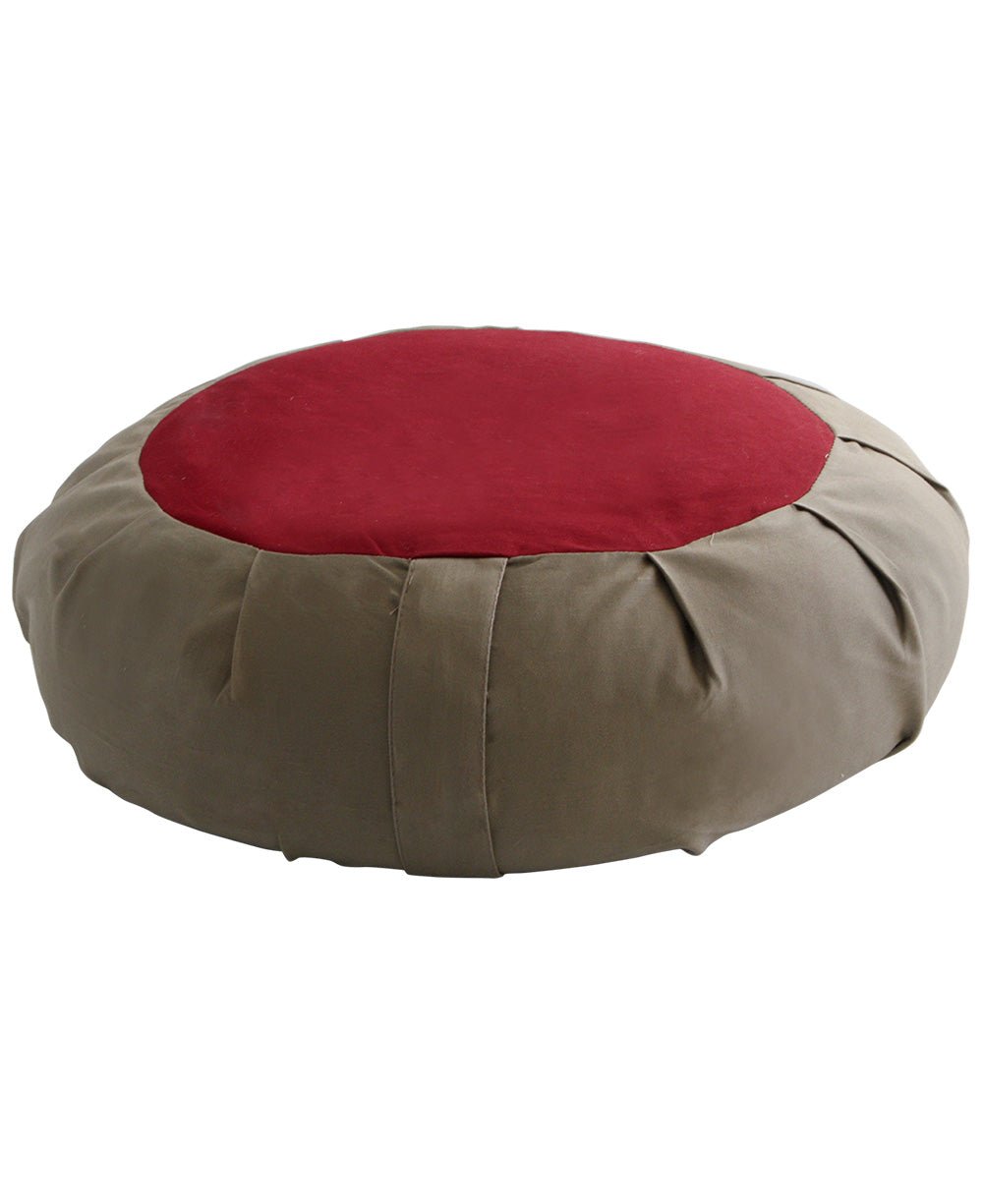 Two Toned Zafu Meditation Cushion - Massage Cushions Burgundy