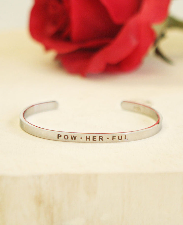 Women’s Empowerment Cuff Bracelet, Pow-her-ful - Bracelets
