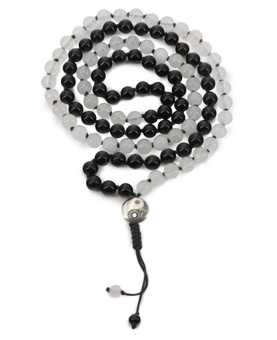 Yin Yang Balance Knotted 108 Beads Meditation Mala - Prayer Beads