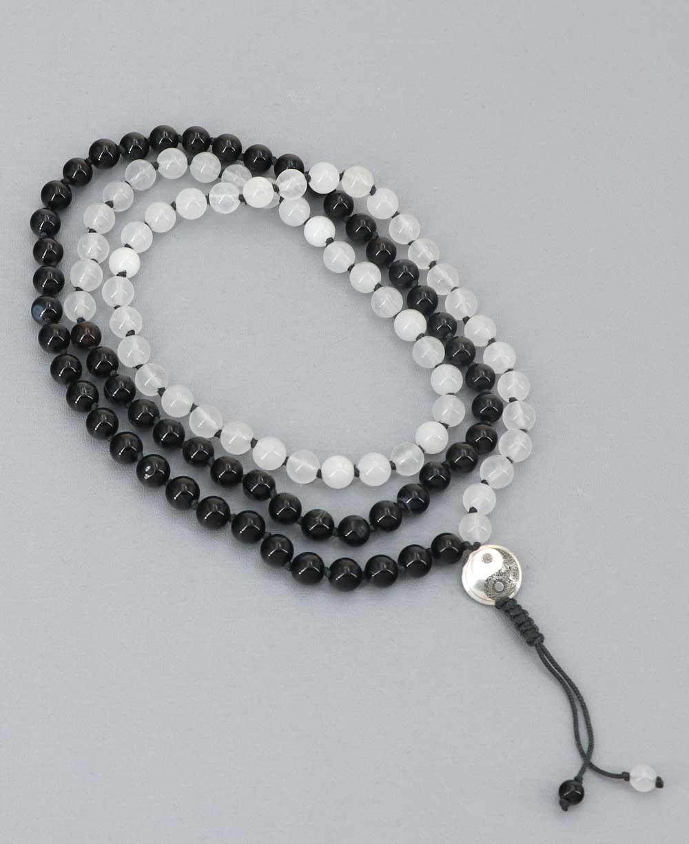 Yin Yang Balance Knotted 108 Beads Meditation Mala - Prayer Beads
