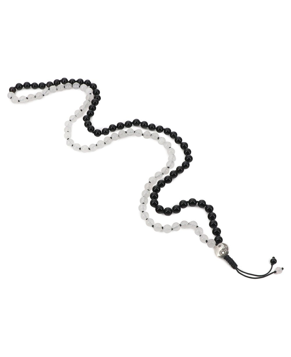 Yin Yang Balance Knotted 108 Beads Meditation Mala - Prayer Beads