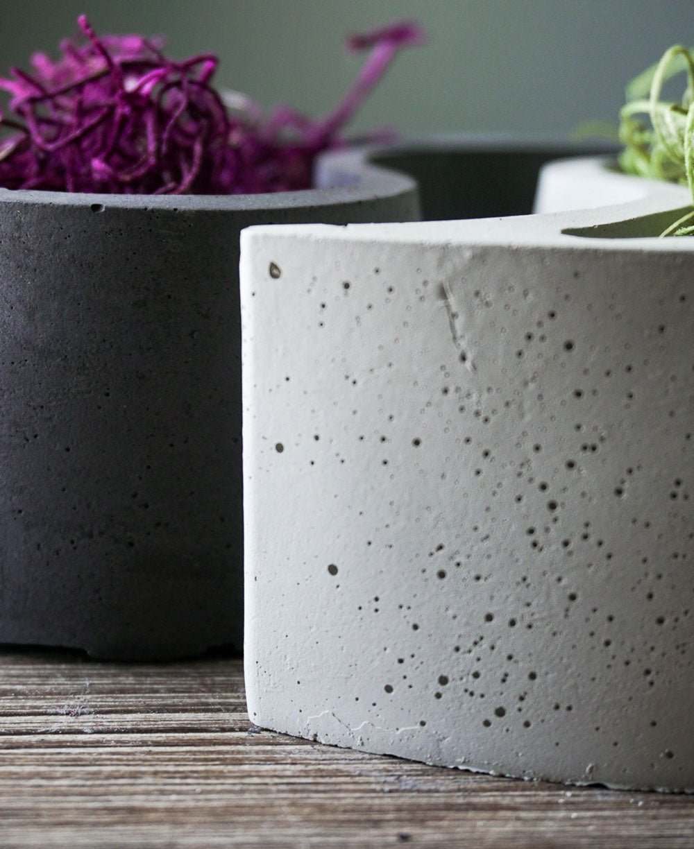 Yin Yang Design Concrete Planters - Pots & Planters