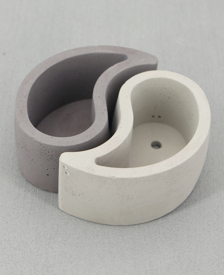 Yin Yang Design Concrete Planters - Pots & Planters