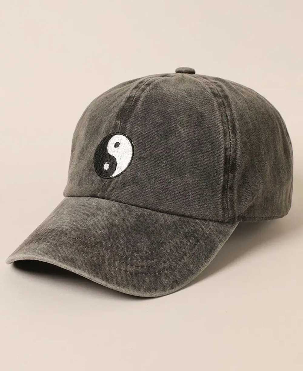 Yin Yang Embroidered Baseball Cap - Cap