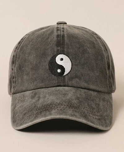 Yin Yang Embroidered Baseball Cap - Cap