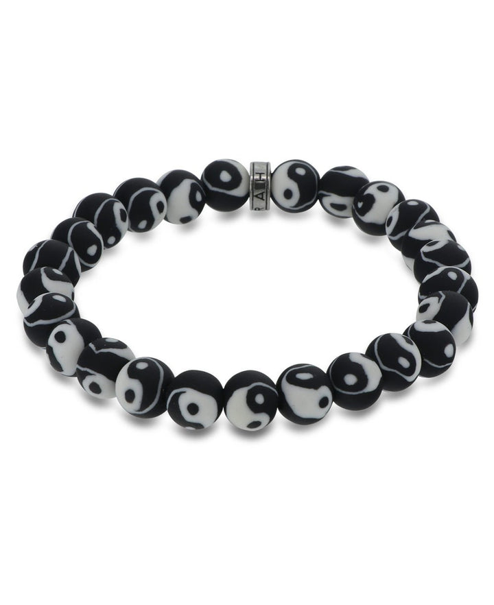 Yin Yang Handmade Clay Beads Stretch Bracelet - Bracelets