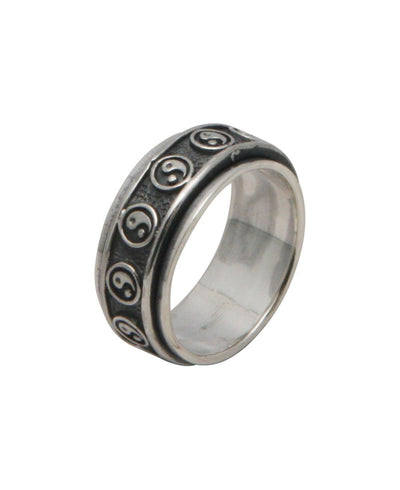 Yin Yang Spinning Meditation Ring For Men And Women - Rings Size 7