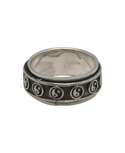 Yin Yang Spinning Meditation Ring For Men And Women - Rings Size 7