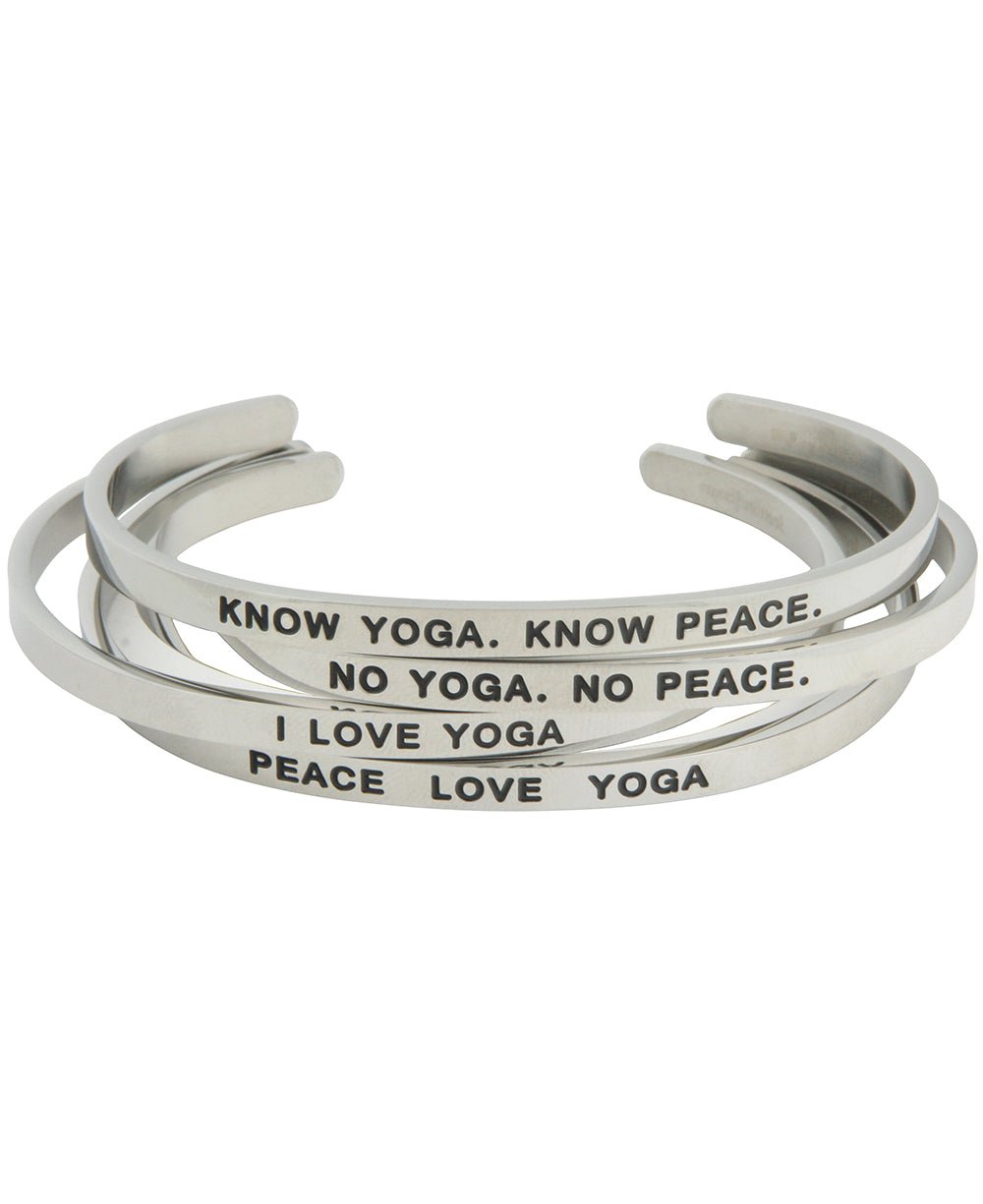 Yoga Love Stackable Cuff Bracelet - Bracelets I Love Yoga