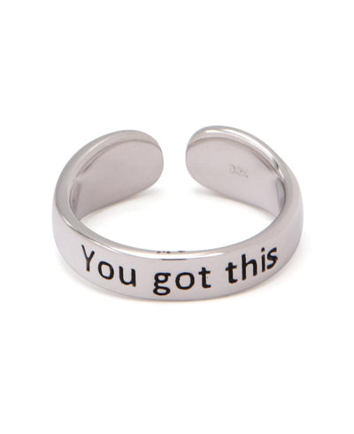 You Got This Sterling Silver Adjustable Inspirational Ring - Rings
